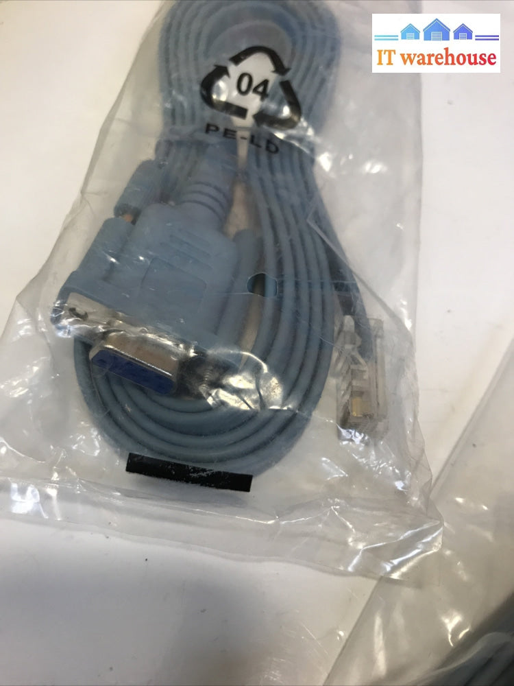 5 X NEW CAB-CONSOLE-RJ45 CONSOLE CABLE RJ45 to DB9 72-3383- CISCO SWIT ...