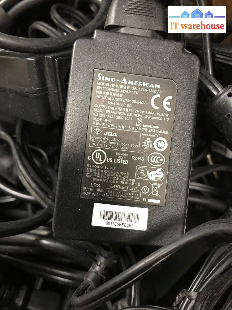 5 x SINO-AMERICAN SAL124A-1220V-6 12V 1.66A SWITCHING POWER SUPPLY AC adapter @