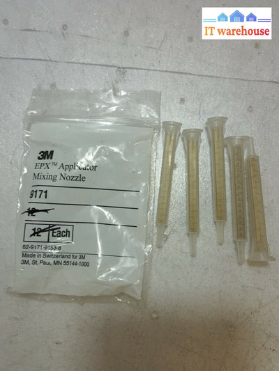 - New 5X 3M Epx Mixing Nozzle 9171 Square Gold 5.3 Mm