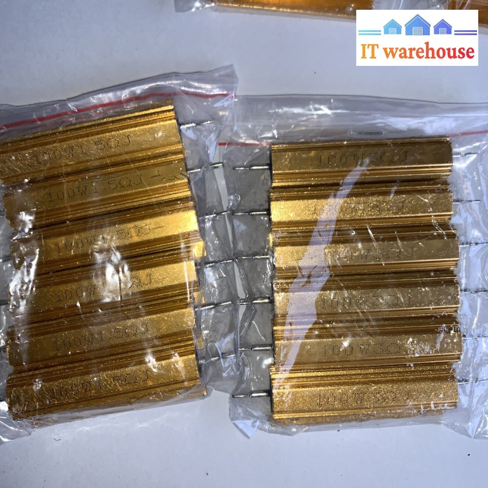 50 X 100W 0.1/.22/1.5/3/4/Ohm Shell Power Aluminum Case Wirewound Resistor