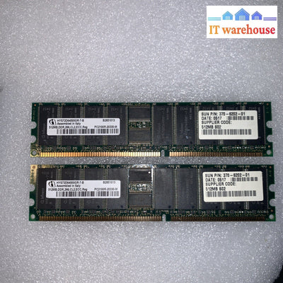 512MB x 2  DDR RAM PC2100 ECC Registered CL2 266MHz Server Memory HYS72D64500GR