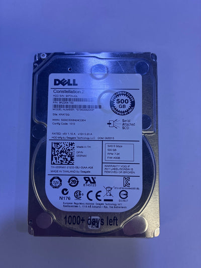 🔥 Dell Seagate Constellation.2 500GB SAS 6Gbps 7.2K 2.5in Enterprise HDD