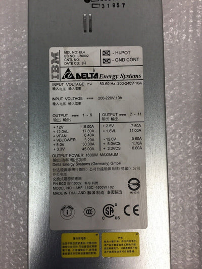 - IBM 9117-MMA 8234-EMA P570 AC PSU AHF-11DC-1600W /02