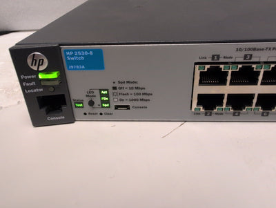 🎸 HP 2530-8 J9783A 8-Port 10/100 2-Port Gigabit SFP Managed Ethernet Switch