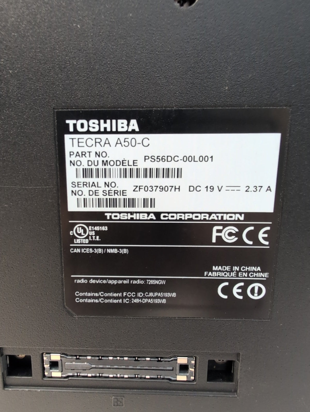 🎸 Toshiba Tecra A50-C 15.6" Laptop i7-5600U /8GB RAM /500GB HDD/Win10 Pro