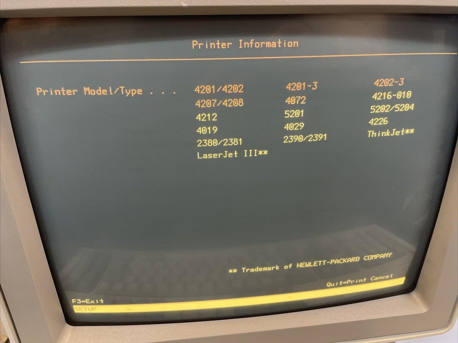 Nice ~ IBM 3487 InfoWindow II Display Station 1993 with IBM P/N 1395660 keyboard