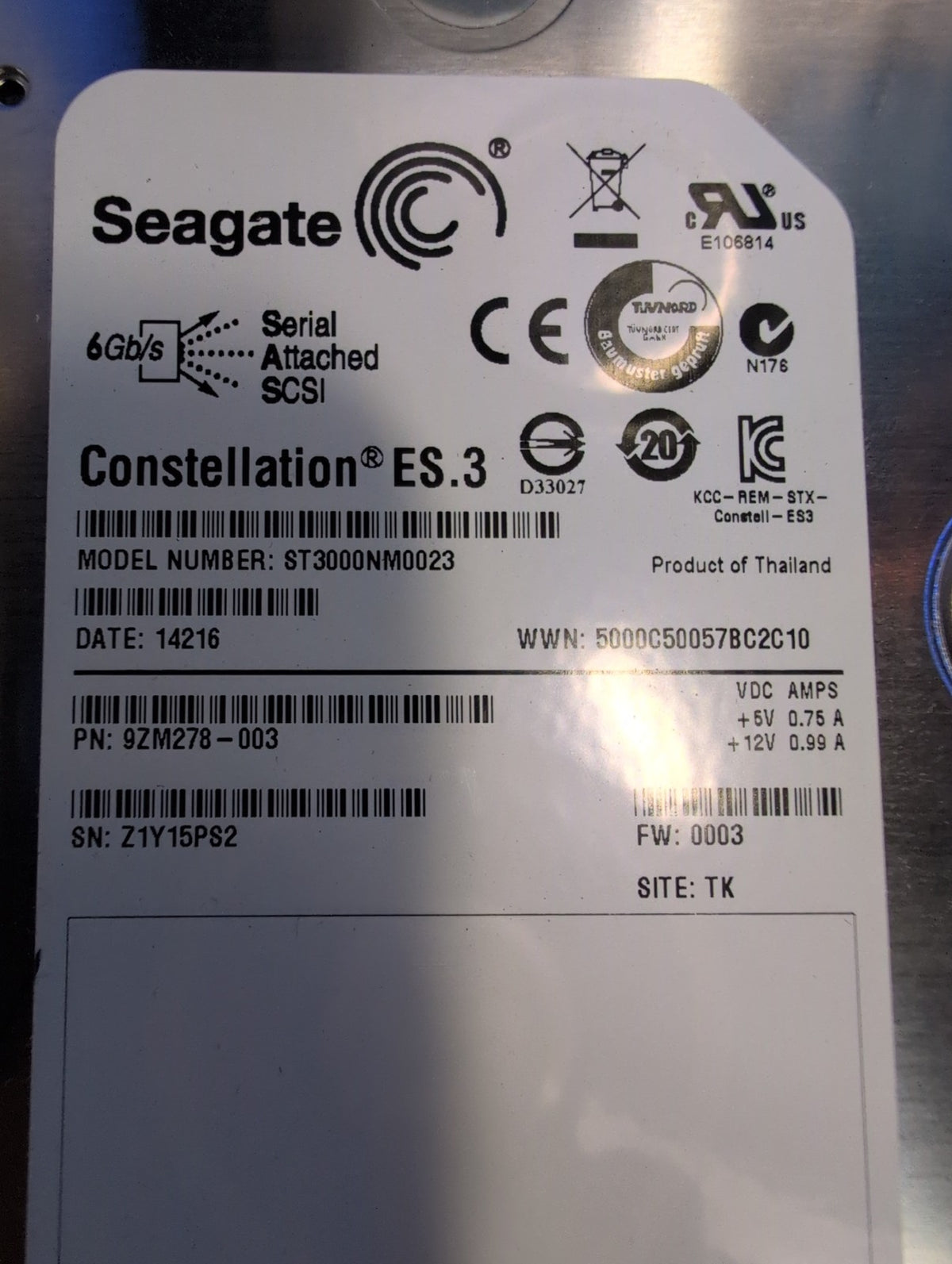 🎸 Seagate Constellation ES.3 ST3000NM0023 3TB SAS 3.5in Enterprise HDD Tested