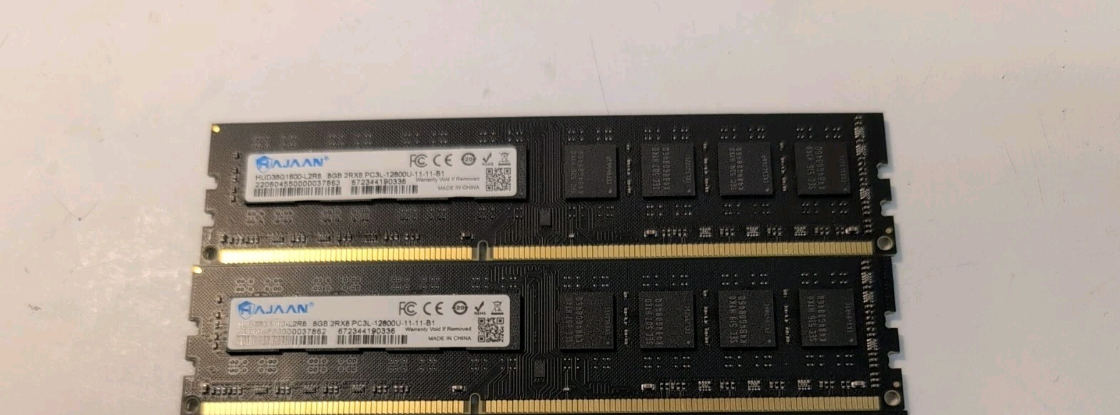 HaJAAN 16GB Kit (2X8GB) HUD38G1600-L2R8 2RX8 PC3L-12800U Desktop Memory RAM -