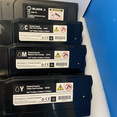 OEM Toner Cartridge Set For Dell C3760dn 4CHT7 FMRYP 40W00 F8N91 （60%-70%）