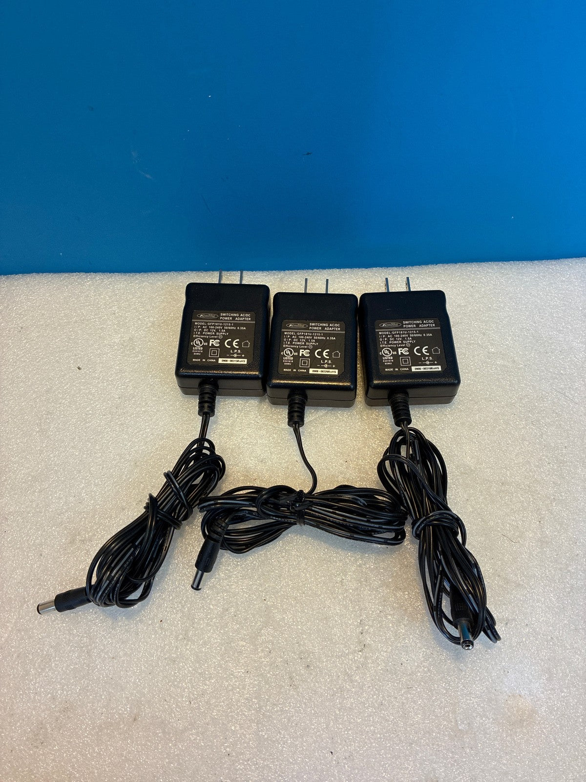 🔥 AQuaVies GFP181U-1215-1 Switching AC/DC Power Adapter 12V 1.5A Lot of 3