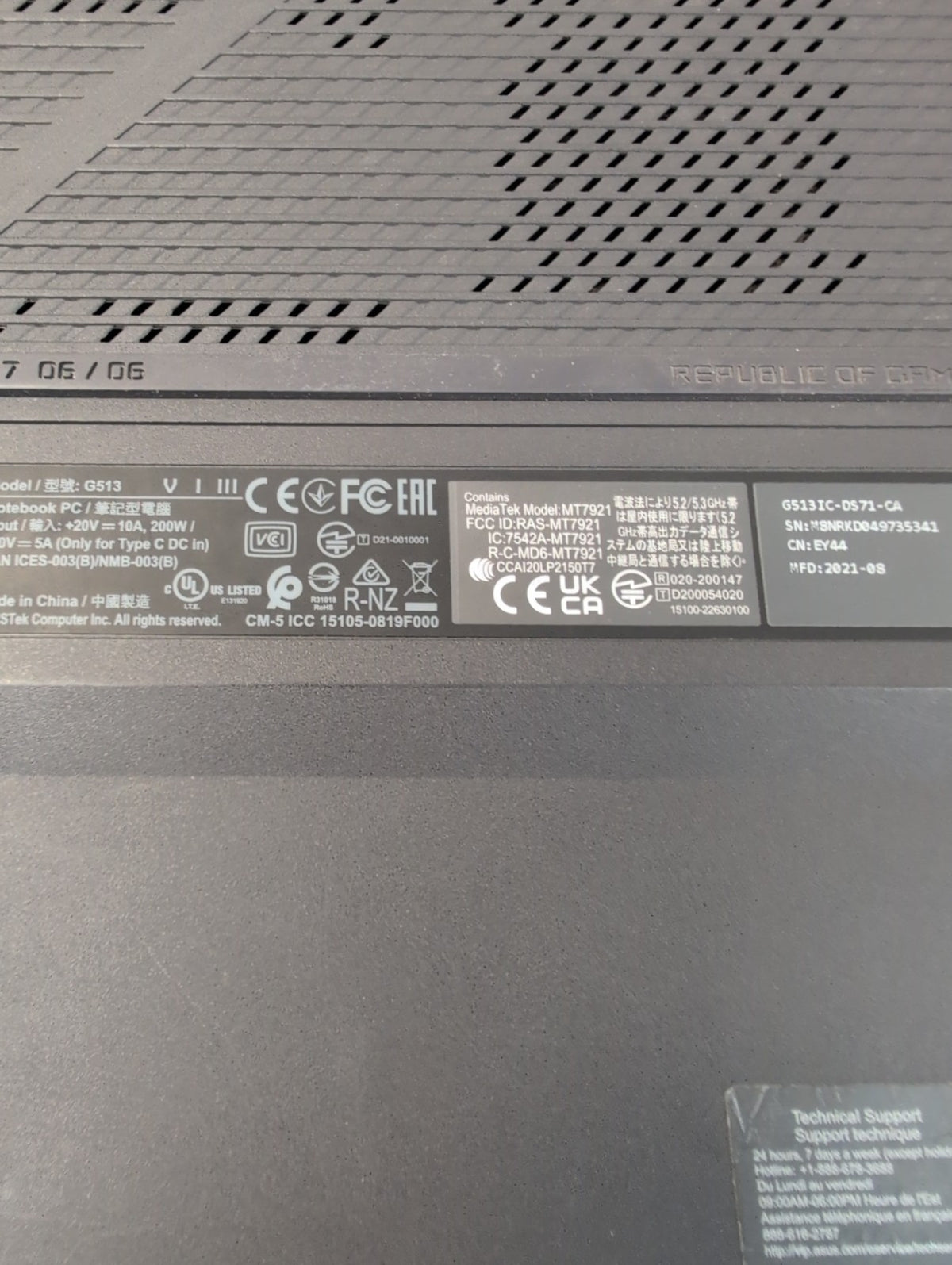 🎸 ASUS ROG Strix G513 Gaming Laptop Ryzen 7 4800H/16GB/512GB SSD/RTX 3050 READ