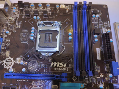 - MSI B85M-G43 M-ATX LGA 1150 Intel B85 DDR3 HDMI/DP USB3.0 Motherboard 