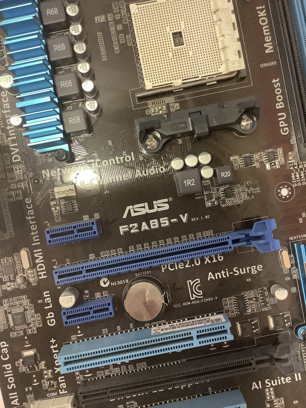 Asus F2A85-V AMD Motherboard With I/O Plate