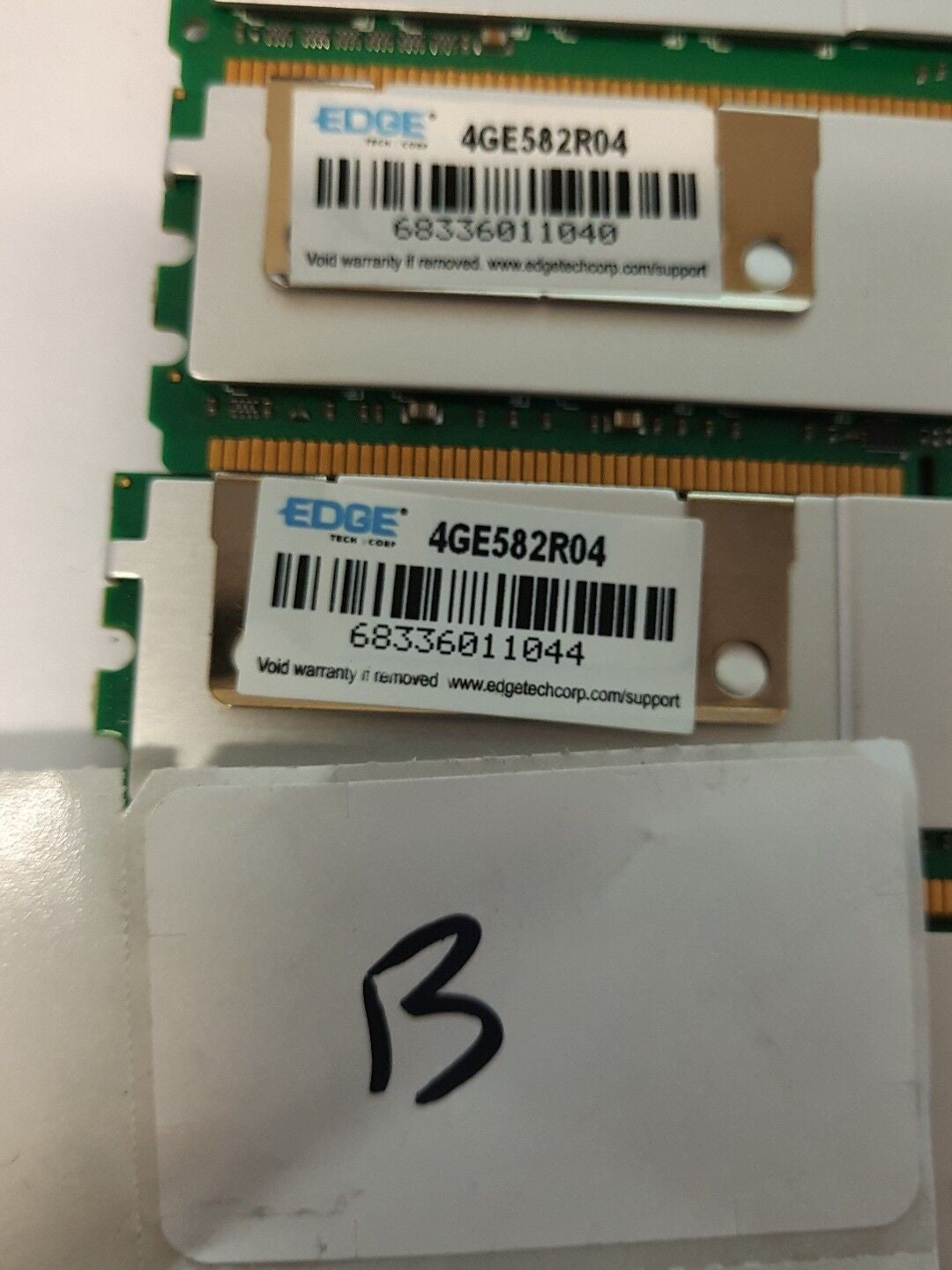 -  LOT OF 5 EDGE TECH 4GE582R04 SERVER RAM