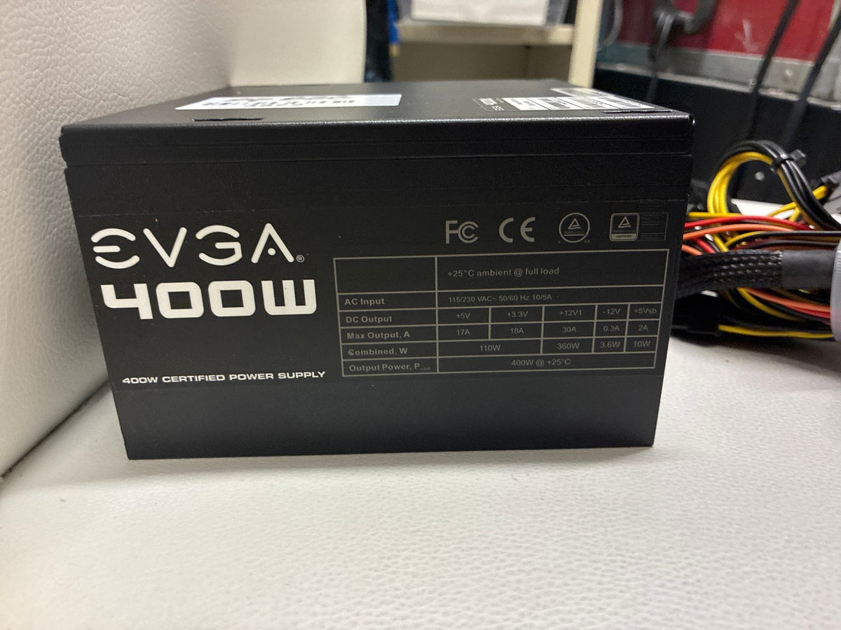 🔥 EVGA 400W ATX Power Supply 100-N1-0400 Non-Modular Black PSU