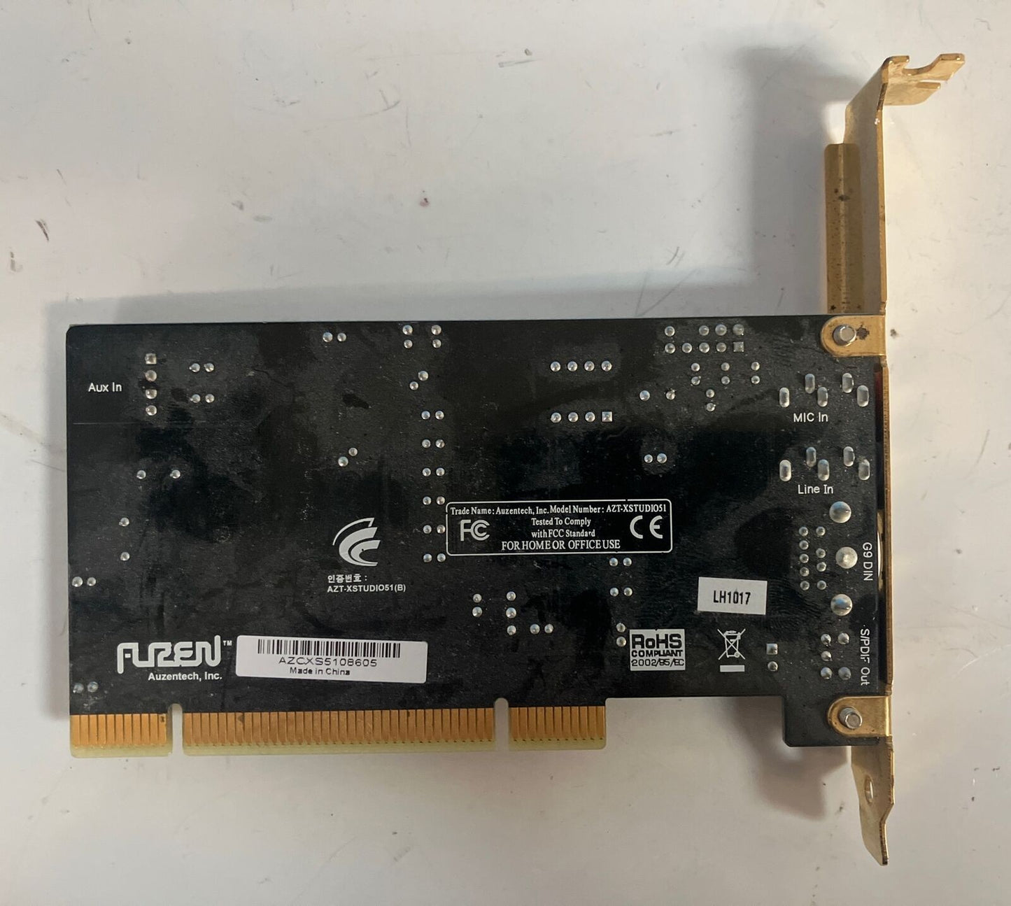 Vintage AuzenTech X-Studio 5.1 Channels 24-bit PCI Sound Card AZT-XSTUDIO51 ~