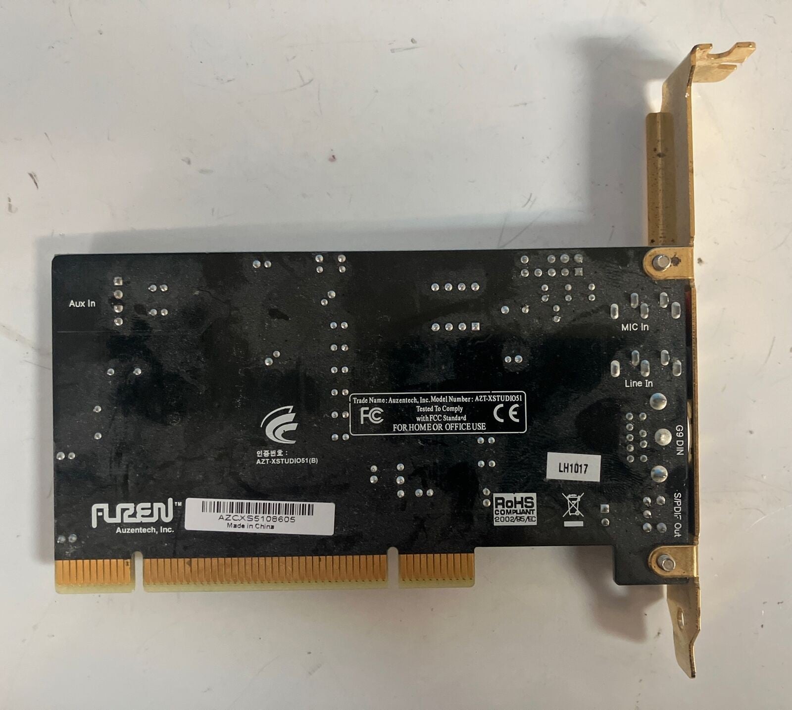 Vintage AuzenTech X-Studio 5.1 Channels 24-bit PCI Sound Card AZT-XSTUDIO51 ~