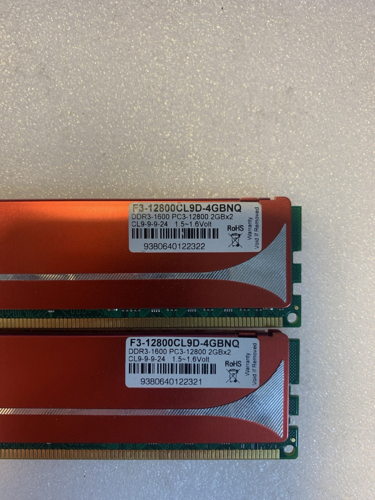 G.SKILL 4GB (2x2GB) DDR3-1600 PC3-12800 CL9 Desktop RAM F3-12800CL9D-4GBNQ