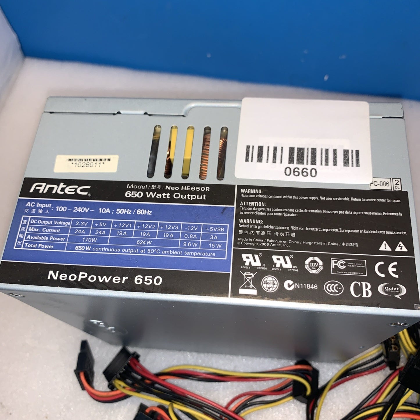 🔥 Antec NeoPower 650 HE650R ATX PSU Power Supply w/ 6+8 Pin PCIe/ 4+8 CPU / 24P