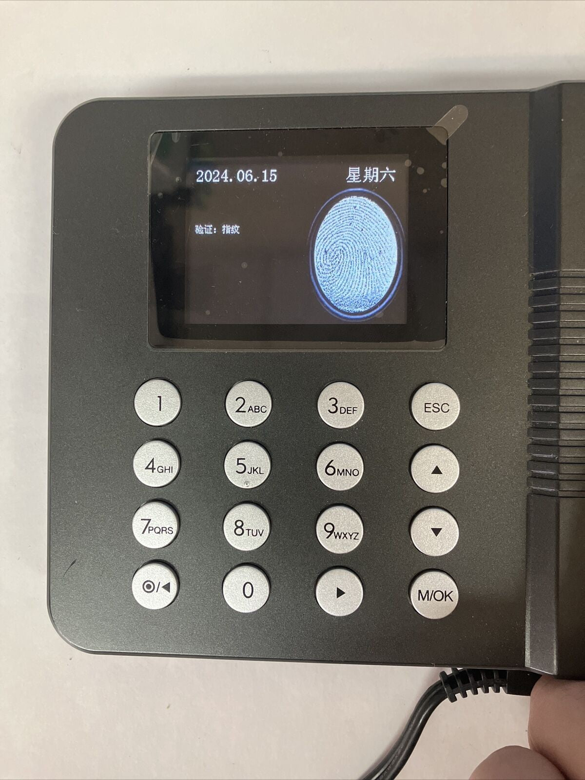 Deli model 3960 Fingerprint Attendance Machine (Chinese Language) *Tested* ~