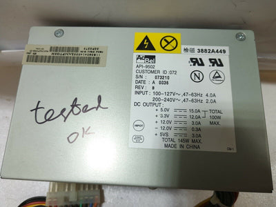 - ACBEL API-9502 22P2275 20PIN 145W POWER SUPPLY FOR IBM NETVISTA PC