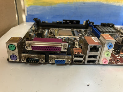 ~ MSI H61M-P21 (B3) Motherboard H61 LGA 1155 DDR3 mATX Pentium G630 SR05S &Plate