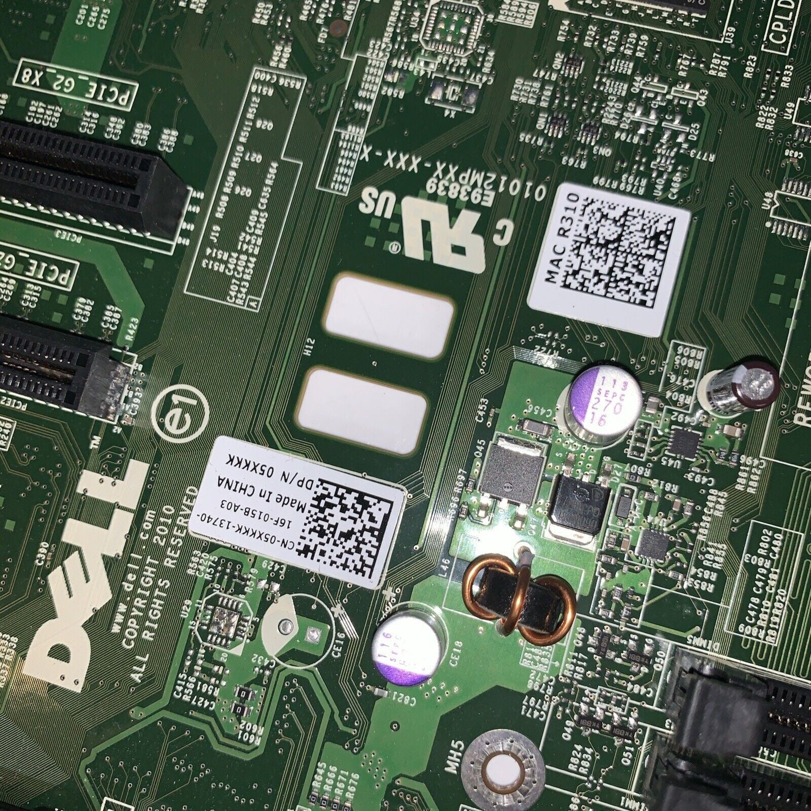 Dell 5XKKK PowerEdge R310 Server System Motherboard Socket LGA1156 w/ CPU