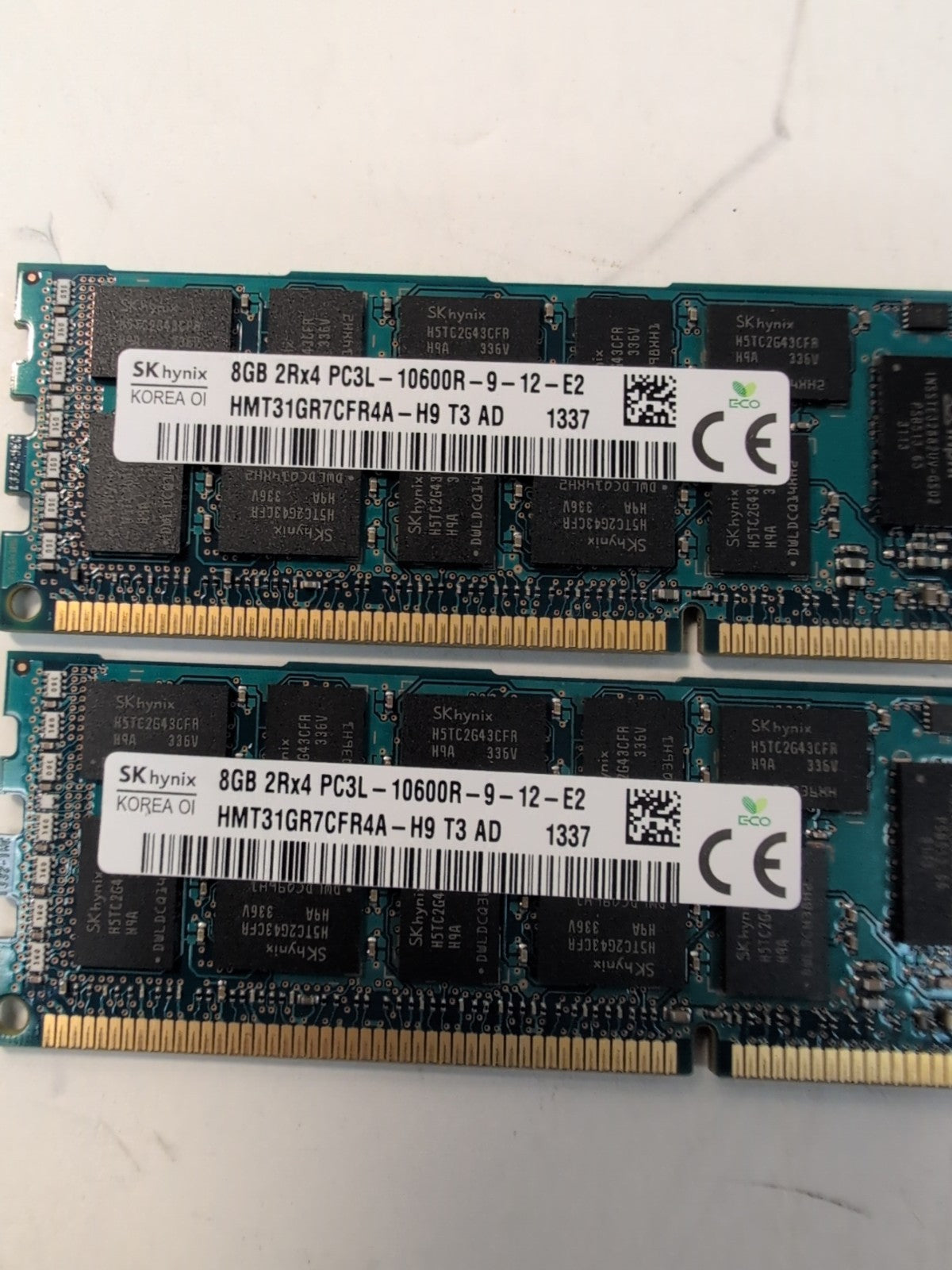 🔥 16GB (2X8GB) PC3L-10600R 1333MHz DDR3 SK  ECC SERVER RAM HMT31GR7CFR4A-H9 -
