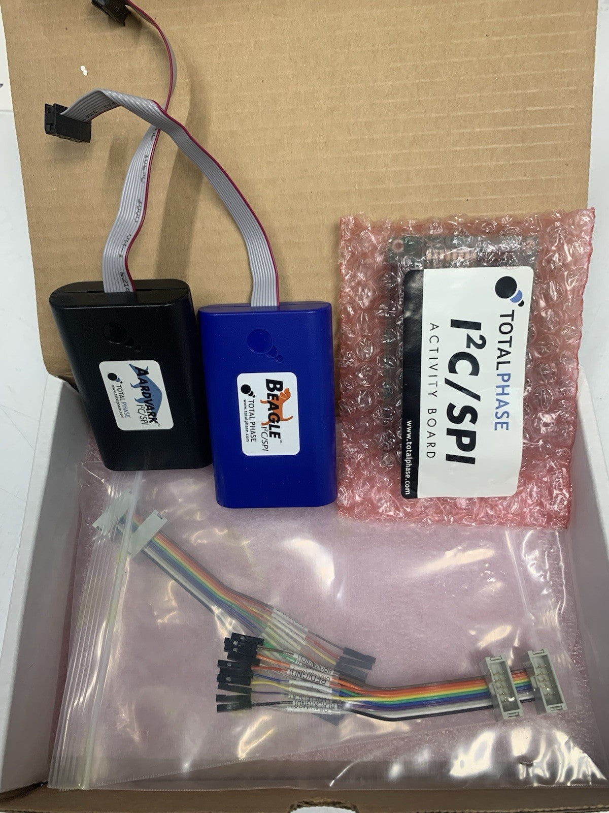 🔥 Total Phase Aardvark + Beagle I2C SPI Analyzer Kit Activity Board Cables set