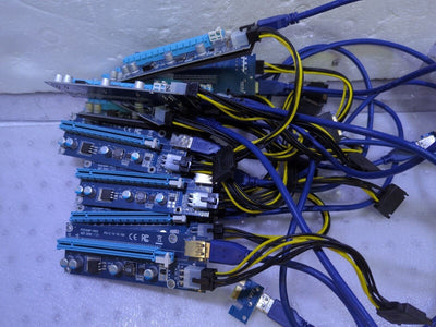 - 12x PCE164P-N03 VER 006C PCI-E 1X To 16X Powered USB 3.0 Raiser Card W/Cable