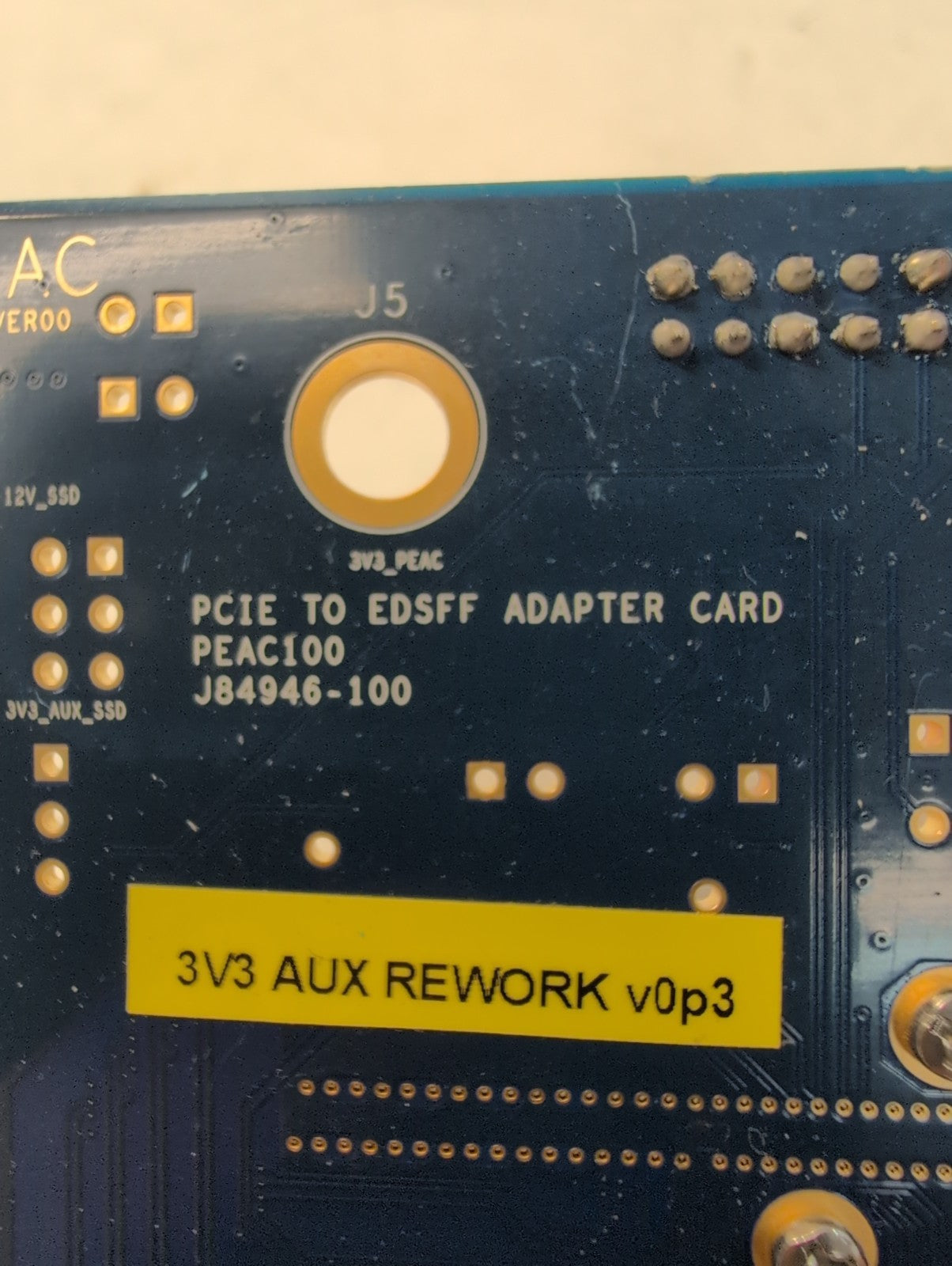 🔥 PEAC Intel PEAC100 PCIE to EDSFF Adapter Card  Test Board J84946-100 -