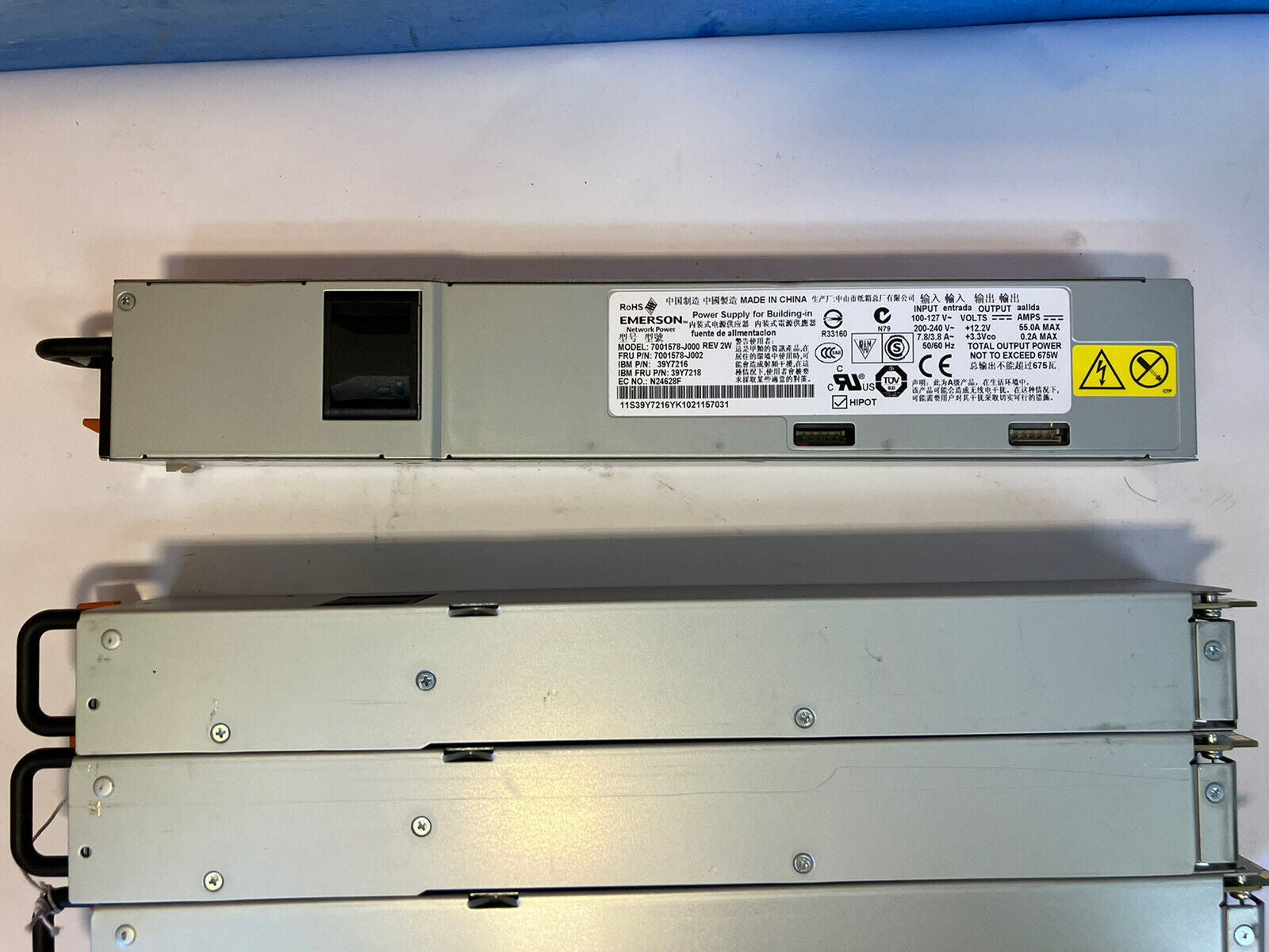 ~ 2x IBM Emerson 675w Power Supply 7001578-J000 39Y7218 39Y7216