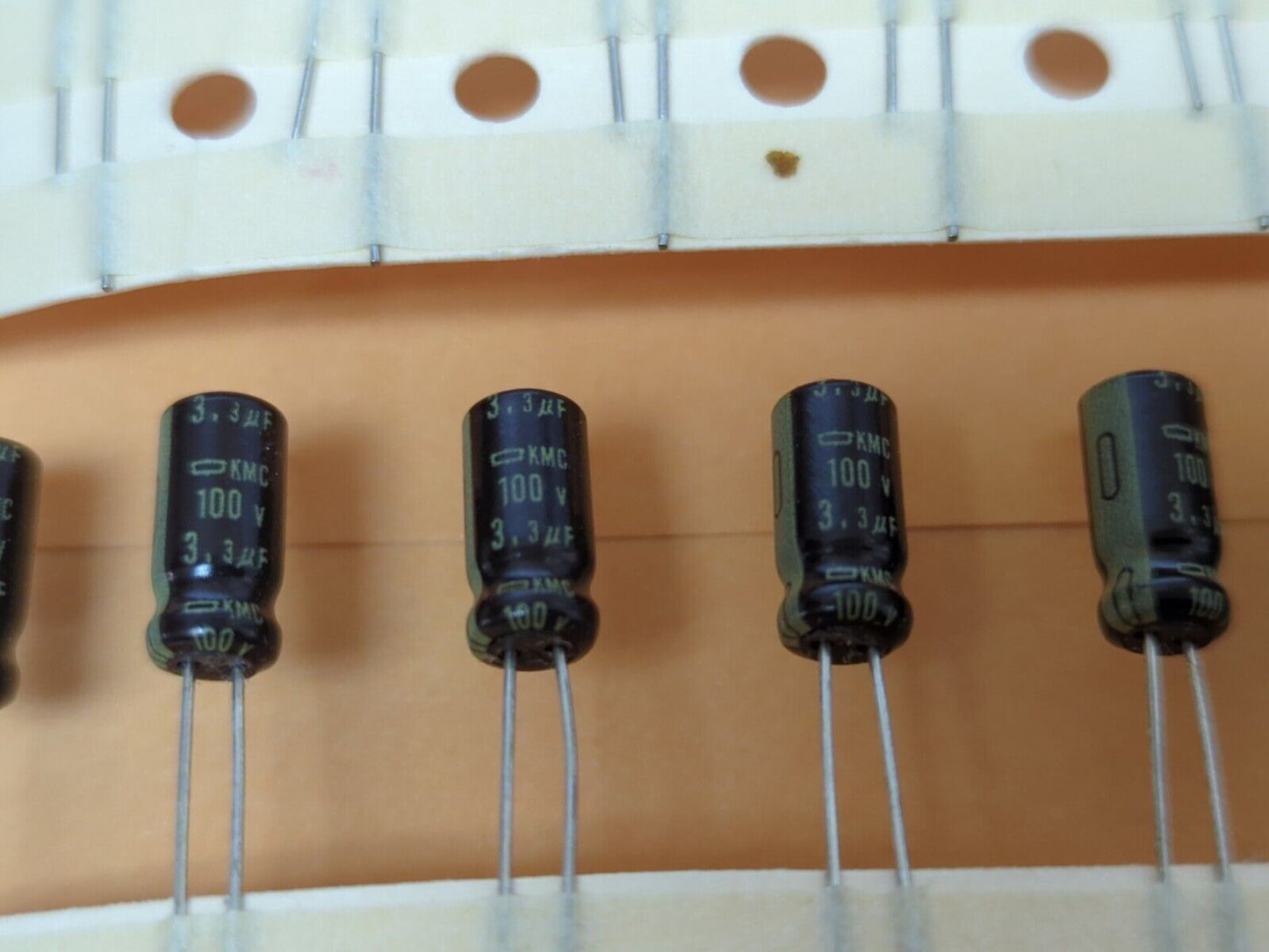 NEW 10x KMC 3.3uf /100V Hi Temp Radial Electrolytic Capacitor