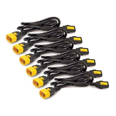 APC NetShelter Power Cord Kit (6 ea), Locking, C13 to C14, 1.8m