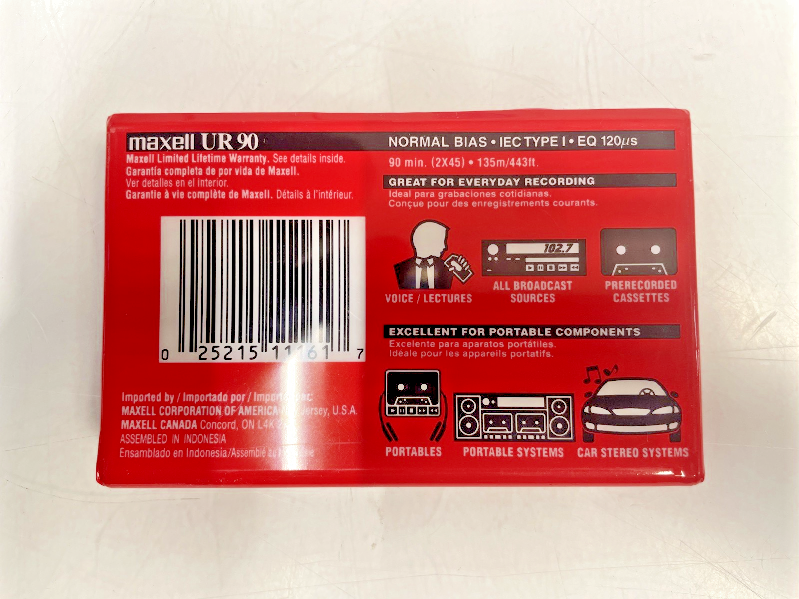 🔥 3X  Maxell UR 90 normal bias cassette  Brand new sealed  +