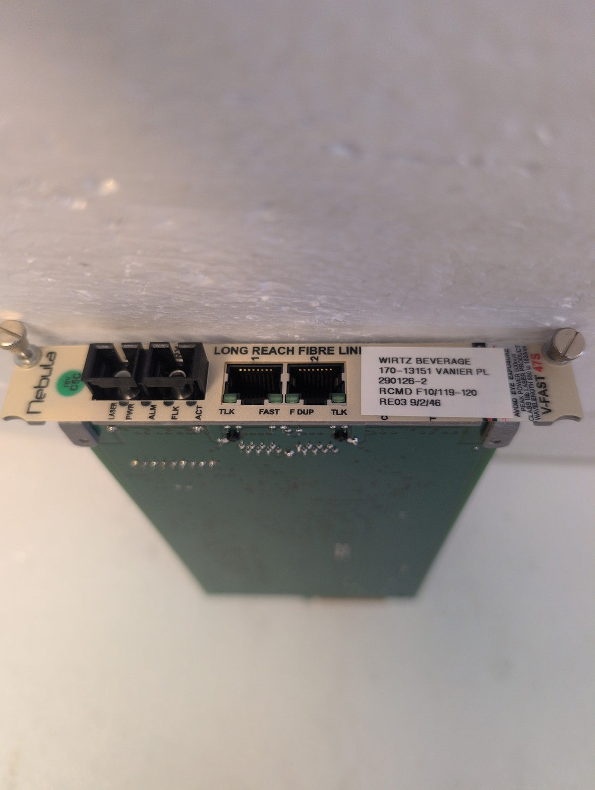 🎸 Nebula V-FAST47S Long Reach Fibre Optic Link Card LRFOL Rev.10 CWDM 1470nm