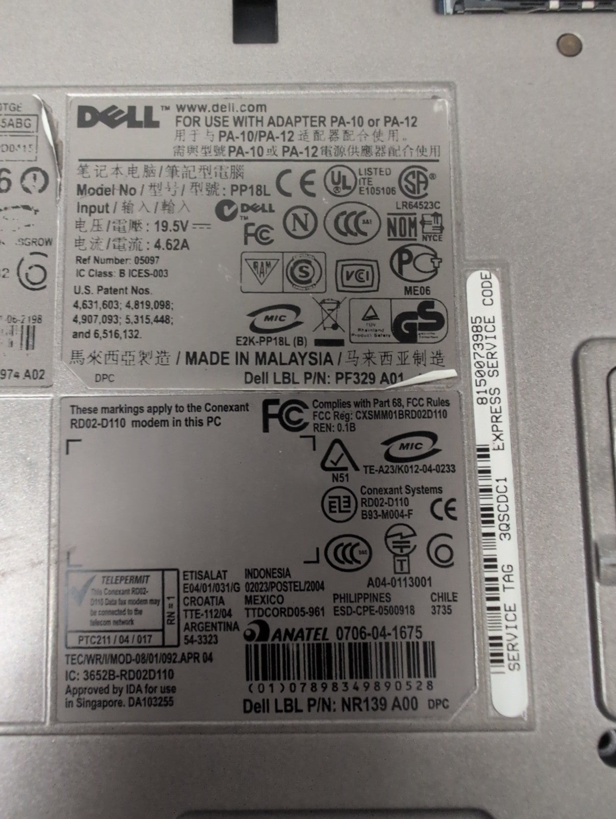 🔥 Dell Latitude D620 14" Laptop T2400 1.83Ghz /2.5GB Ram /500GB HDD/win XP -