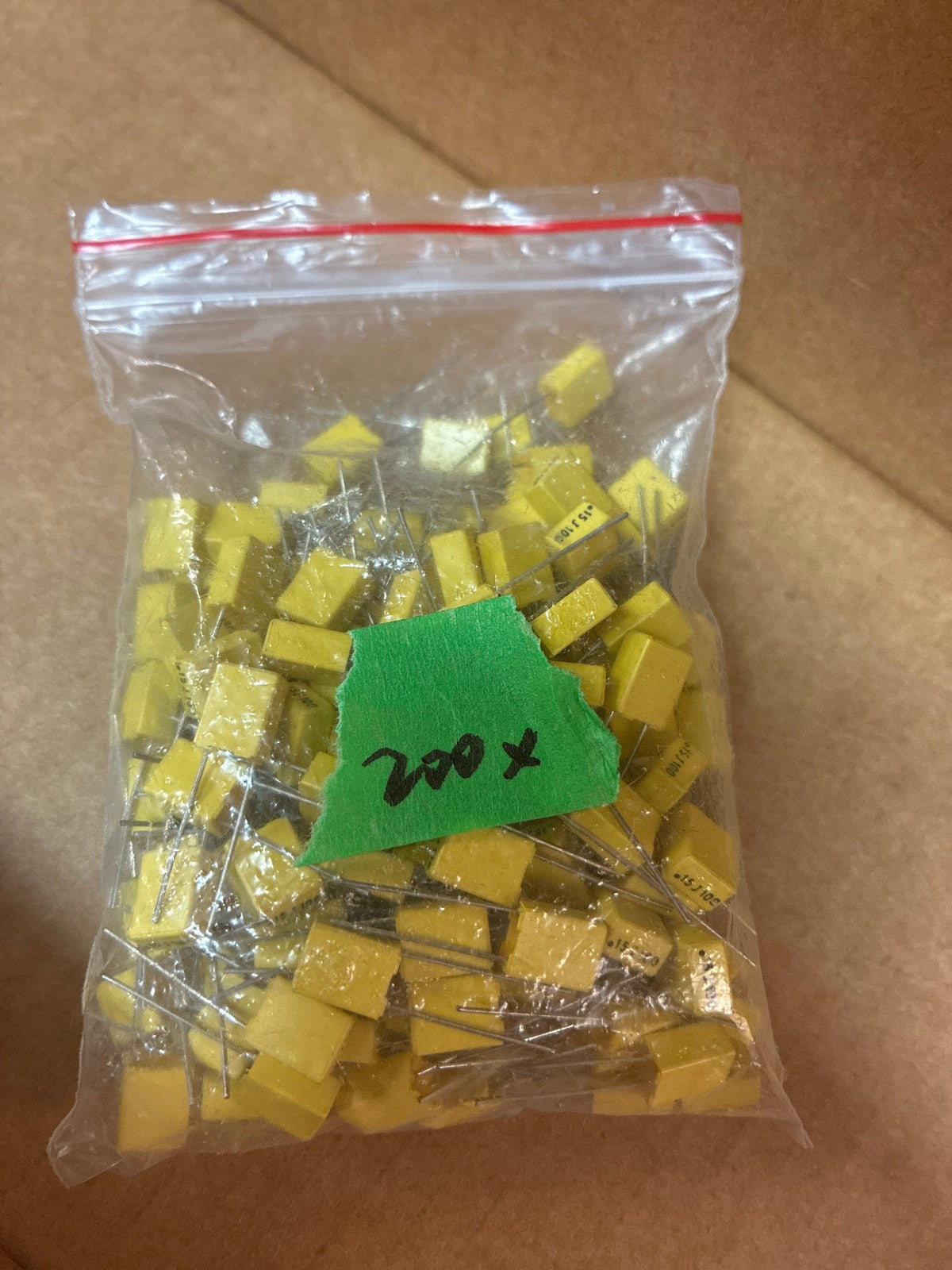 🔥 0.15uF 100V 5% Yellow Box Film Capacitor Through-Hole Radial Lot of 200