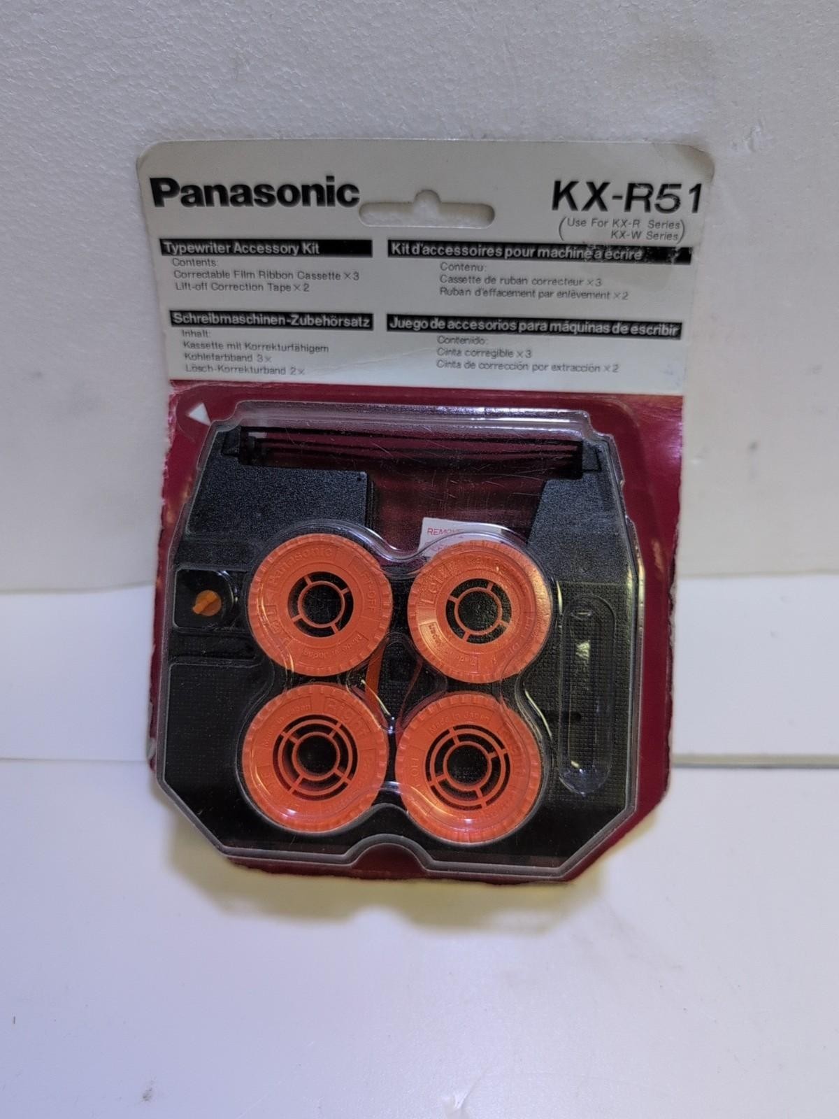 4x Boxes New  Panasonic KX-R51 Typewriter Kit- Film Ribbon/Lift-Off Tape -