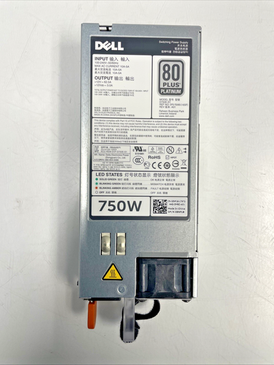 Dell 5NF18 79RDR 6W2PW 750W Switching PSU for R620 R720 R720XD D750E-S1  (QTY)