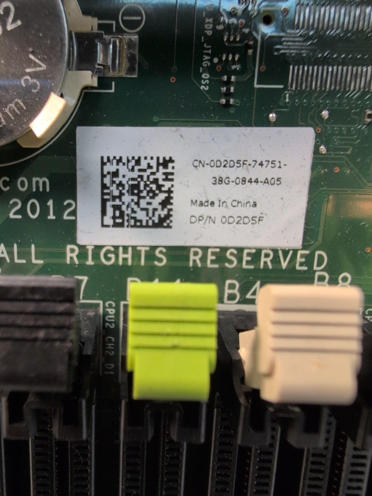  DELL 0D2D5F D2D5F PowerEdge R620 LGA2011 Ｍotherboard With 2x E5-2680 V2 -