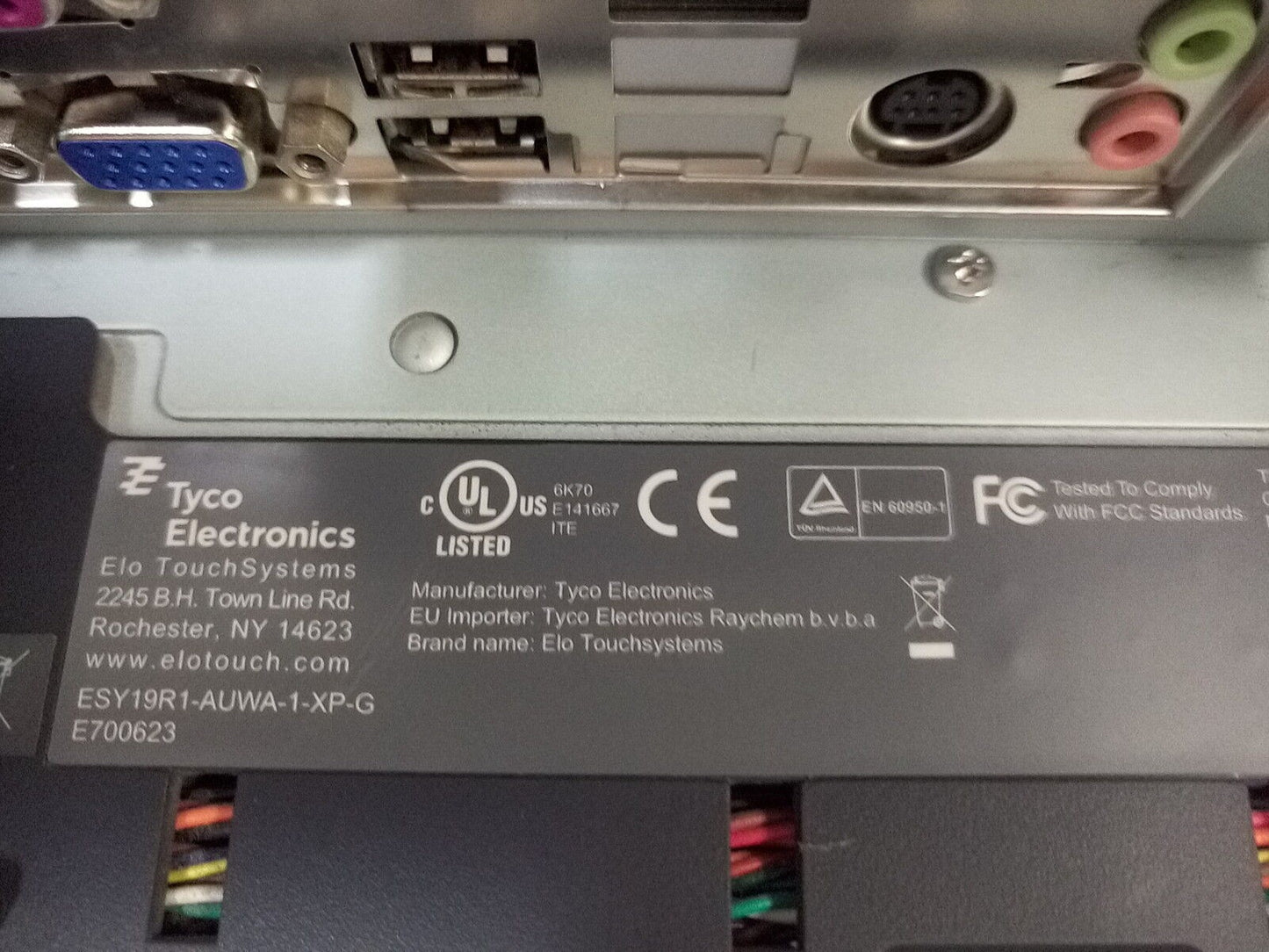 *TYCO ELECTRONICS ELO TOUCHSYSTEMS ESY19R1-AUWA-1-XP-G CPU/1.6GHZ HDD/160G