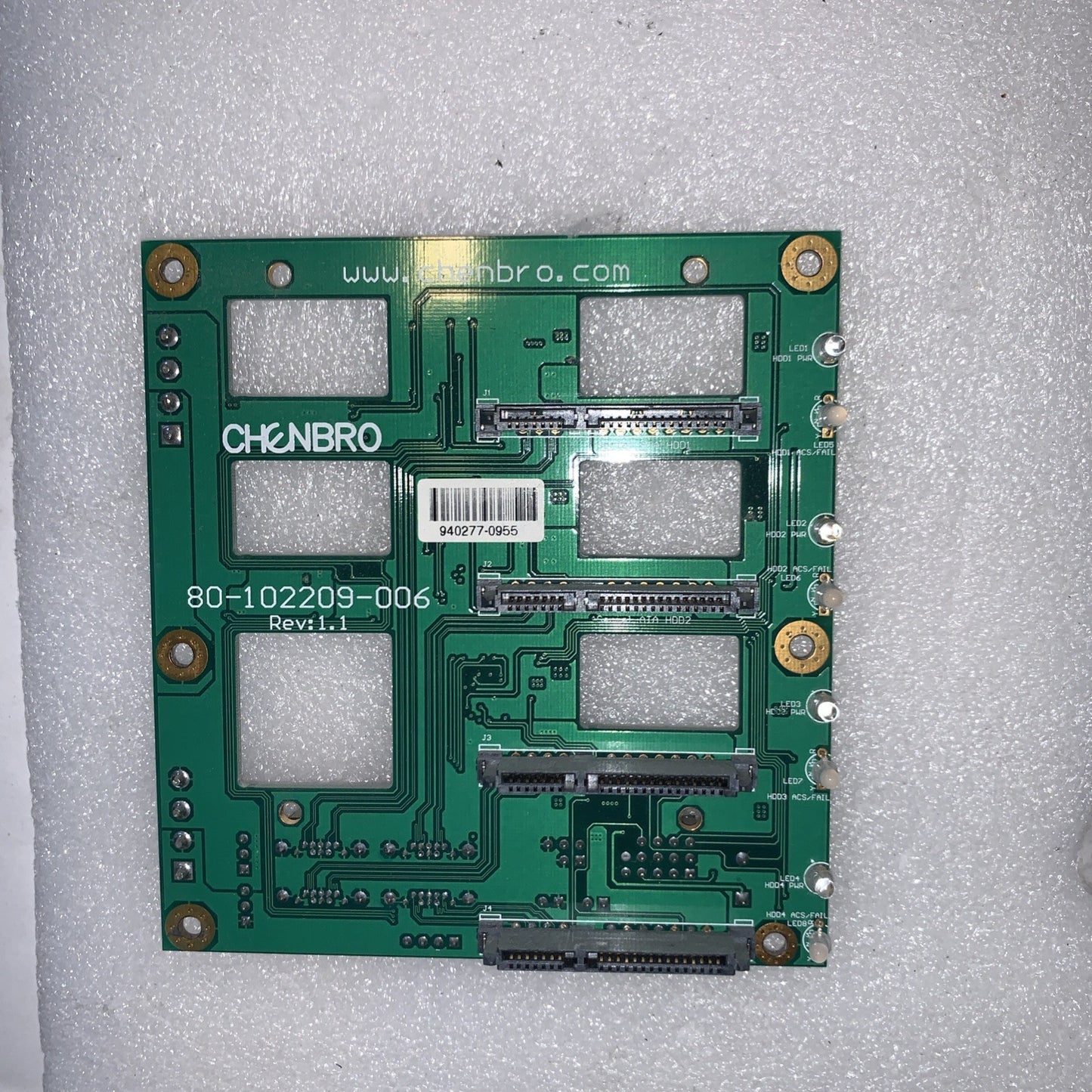 CHENBRO 4xSATA 80-102209-006 BACKPLANE