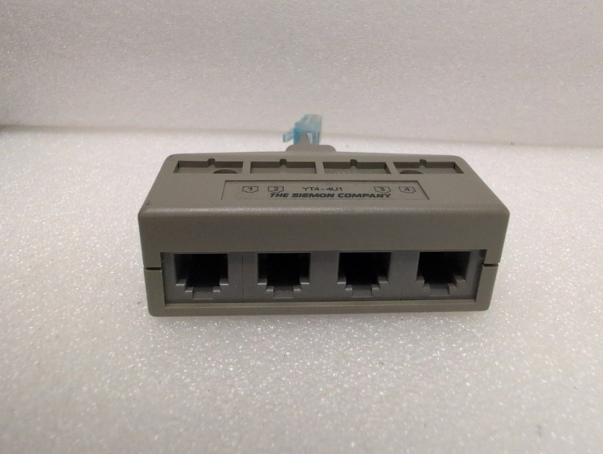 🎸 Siemon YT4-4U1 4-Jack RJ11 Telephone Line Splitter Adapter Gray N3278