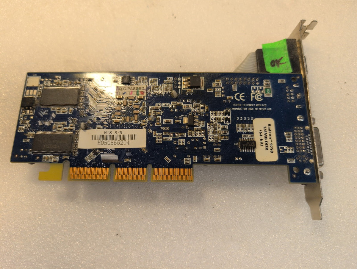 🎸 HIS Radeon 9250 C78H0600N 128MB DDR 64-bit AGP Graphics Card VGA DVI S-Video