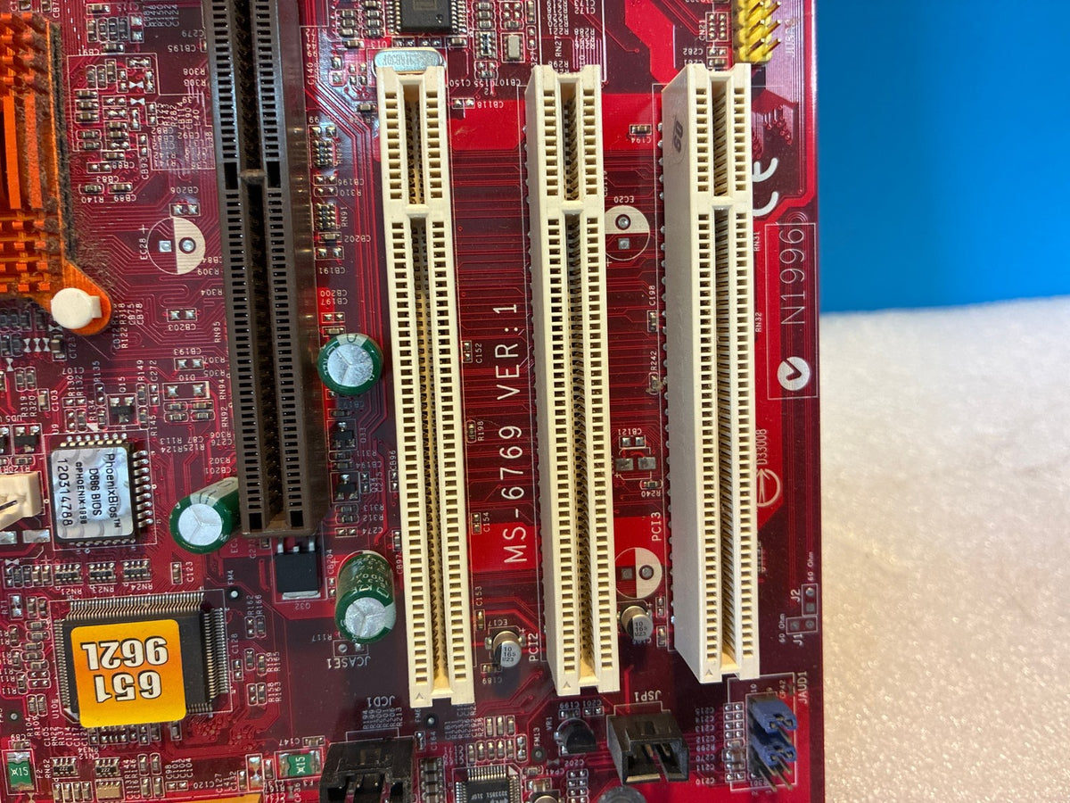 🔥 MSI MS-6769 Socket 478 ATX Motherboard Pentium 4 SiS 962LUA Red PCB IO Shield