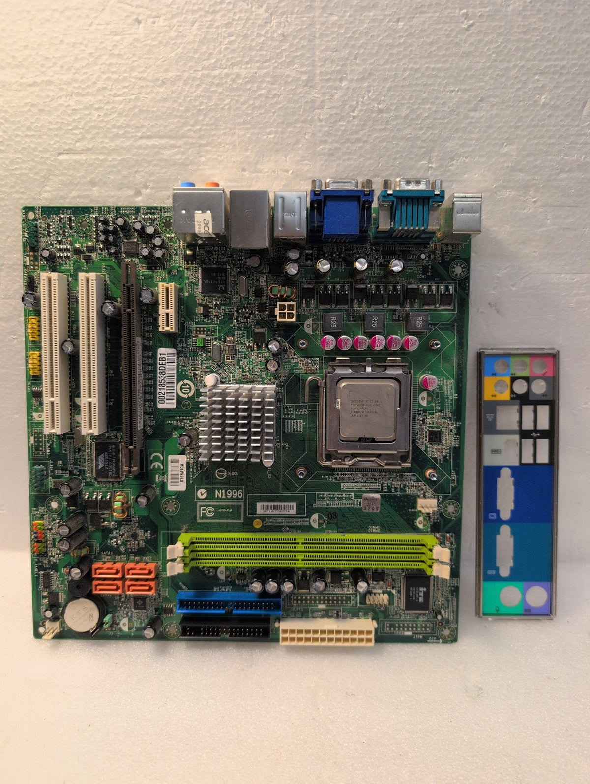 🎸 Acer N1996 Micro-ATX Motherboard LGA775 with Intel Pentium E2180 2.0GHz CPU