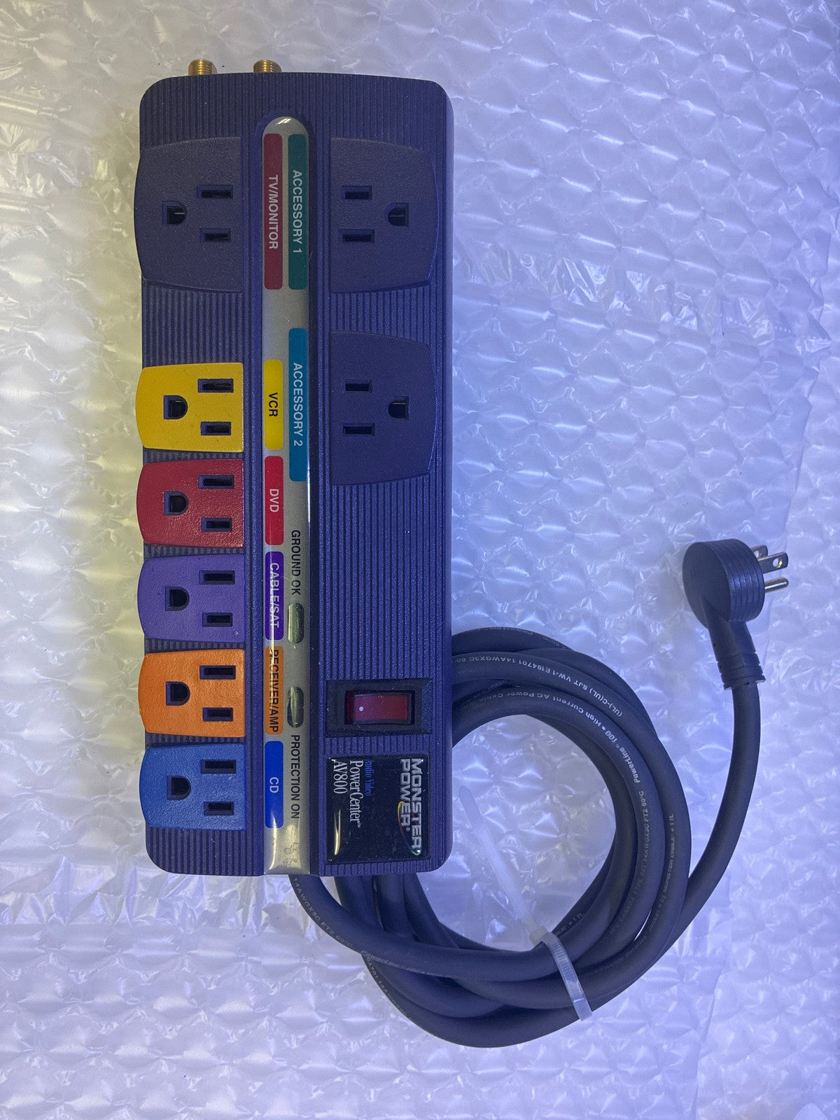 🔥 Monster Power AV800 Audio Video PowerCenter 8-Outlet Surge Protector