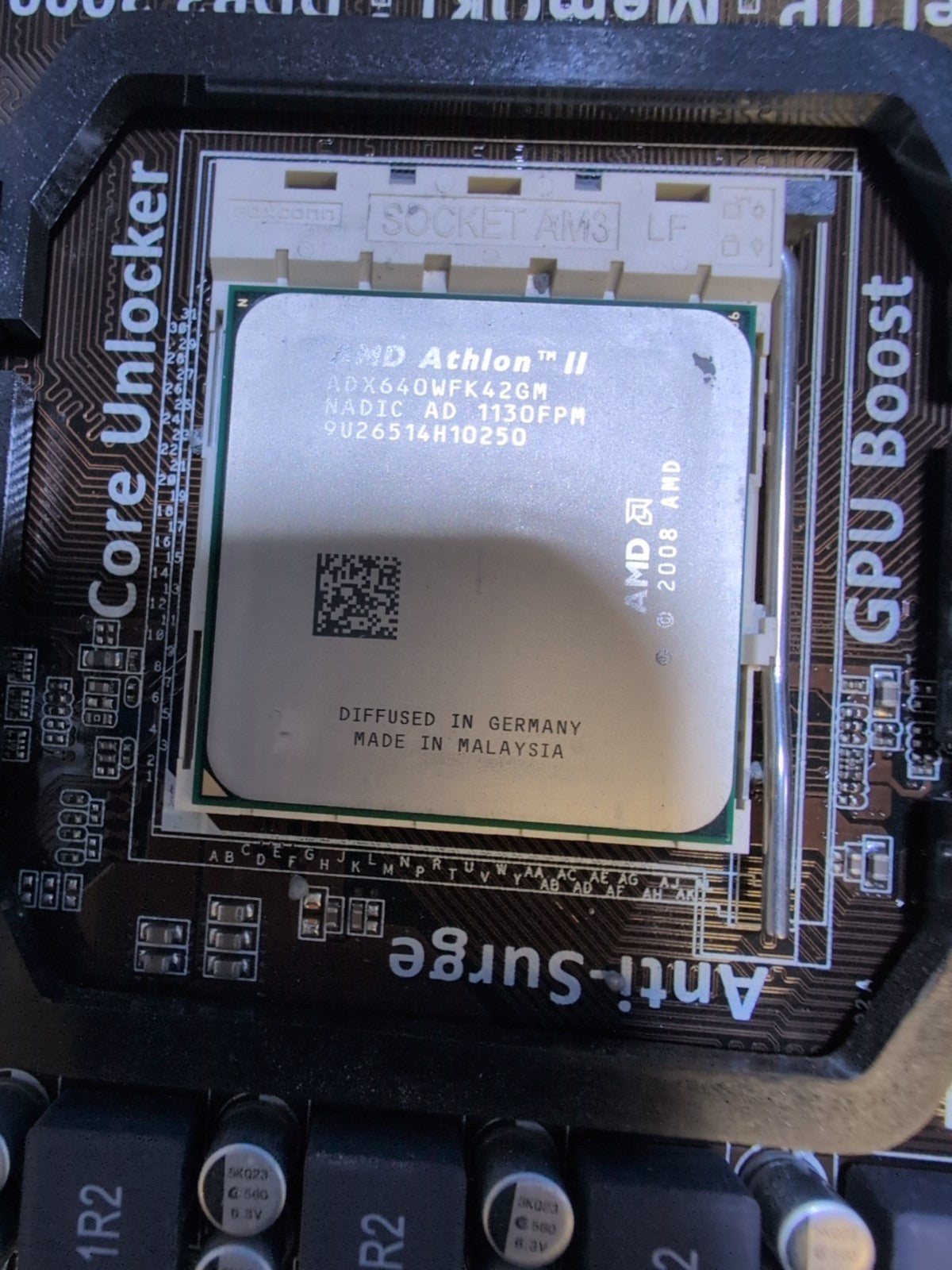 ASUS M4A88TD-M/USB3 Socket AM3 Motherboard With I/O Shield, ADX640 CPU -