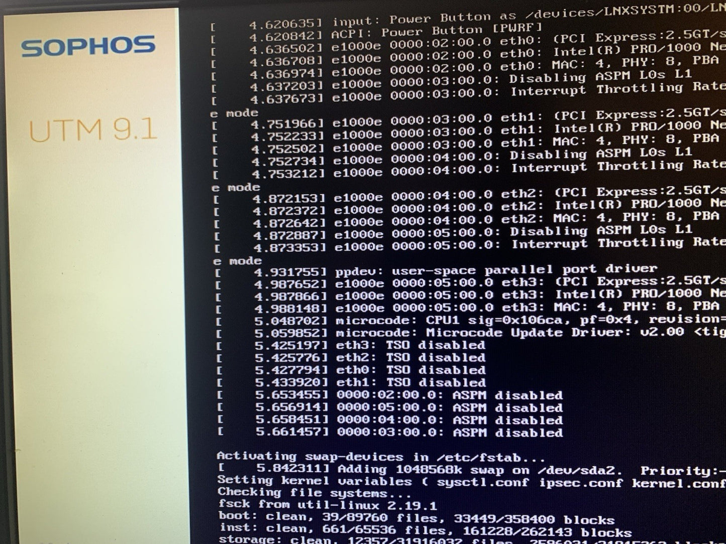 Sophos UTM 110/120 Rev.5 Network Firewall